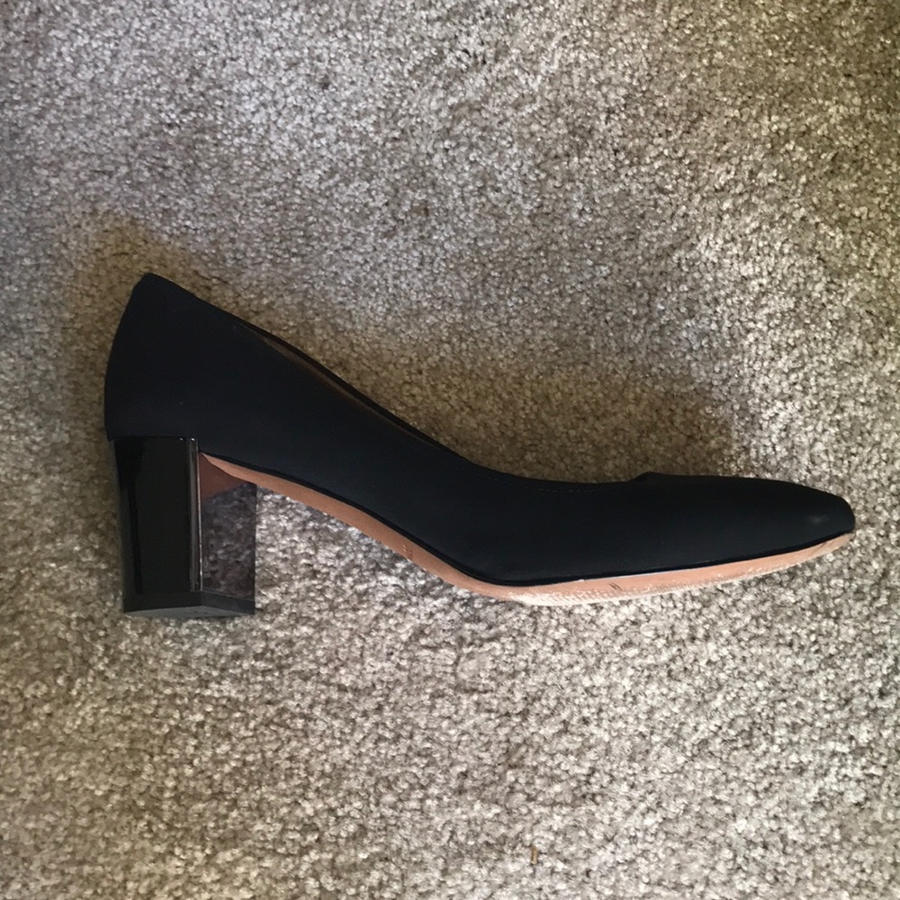 Donald Pliner Black Crepe Elastic Heels - Picture 5 of 8